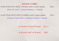 The Mutton Affair menu 1