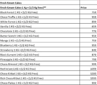 Fb Cakes Siruseri menu 2