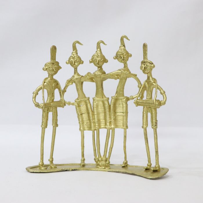 Dhokra Tribal Dancing Group | Home Decor (5 Pcs Set)| Vintage Home Decor