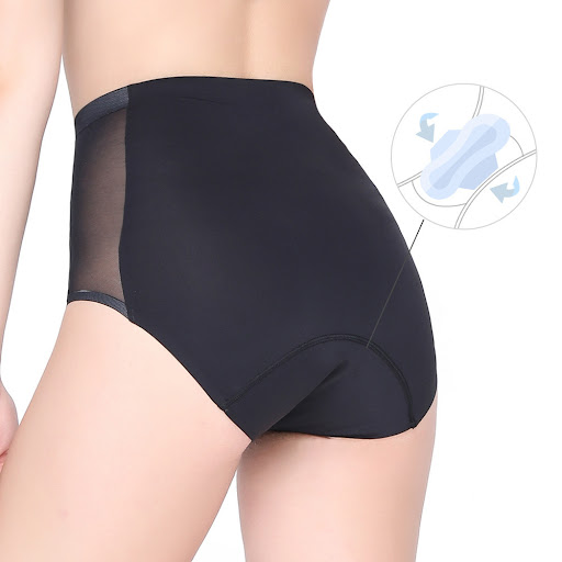 Title 2, Four-layer leak-proof absorbent high waist mesh...