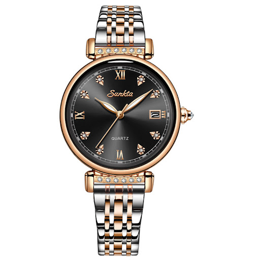 Title 8, SUNKTA ladies quartz watch waterproof watch