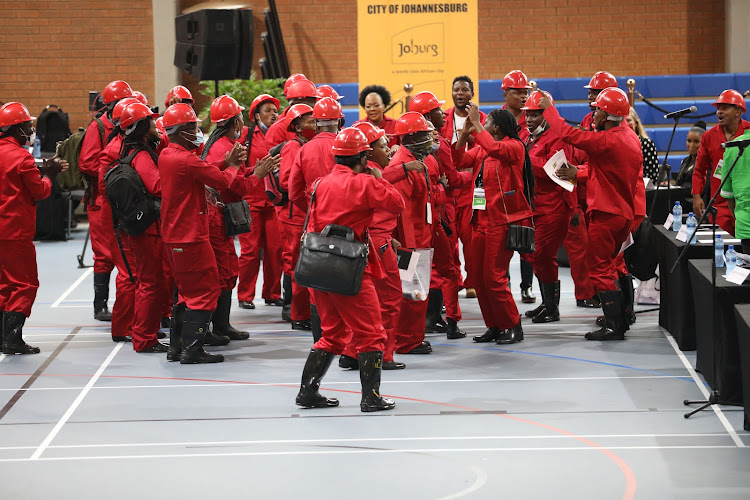 EFF members at the City of Johannesburg Council Meeting.