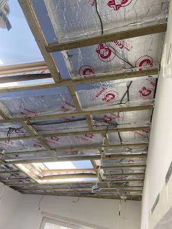 Vapour proofed ceiling, inside extension album cover