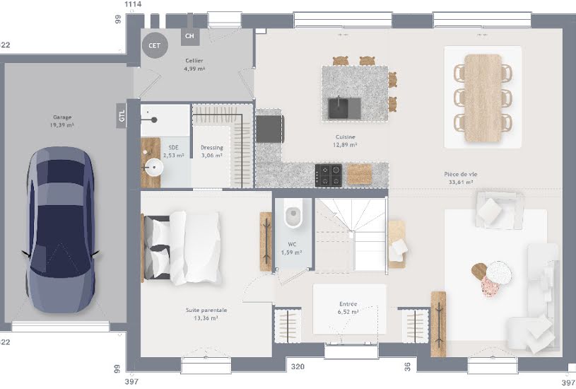  Vente Terrain + Maison - Terrain : 600m² - Maison : 155m² à Guerville (78930) 