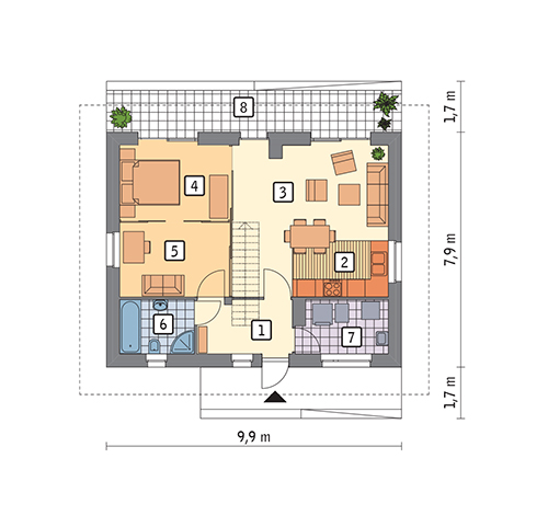 Miarodajny - wersja 3 - C333v3 - Rzut parteru