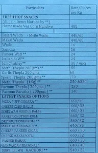 Vijay Stores menu 1