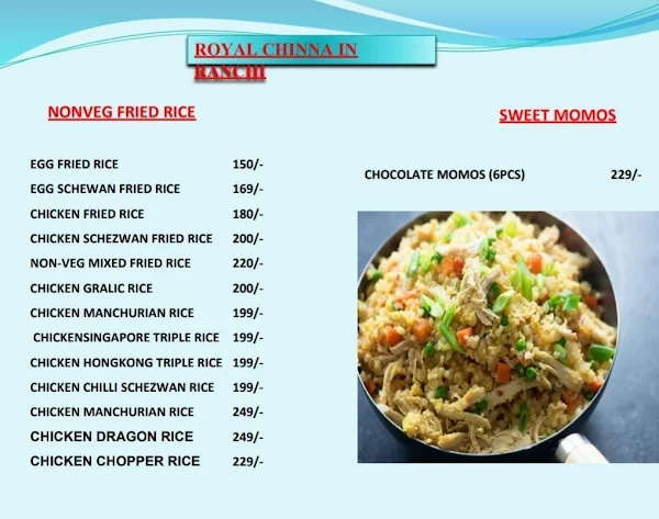 Royal China menu 