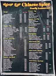 Chinese Spice Family Restaurant menu 1