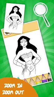  Super Hero Coloring Books- 스크린샷 미리보기 이미지  