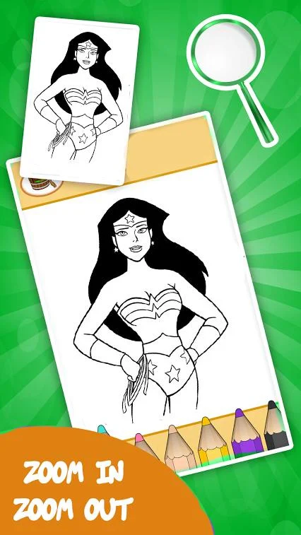   Super Hero Coloring Books- 스크린샷 