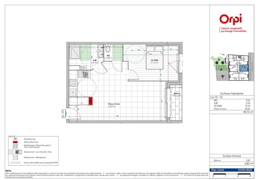 Vente appartement 2 pièces 49 m² à Vaux-le-Pénil (77000), 205 000 €