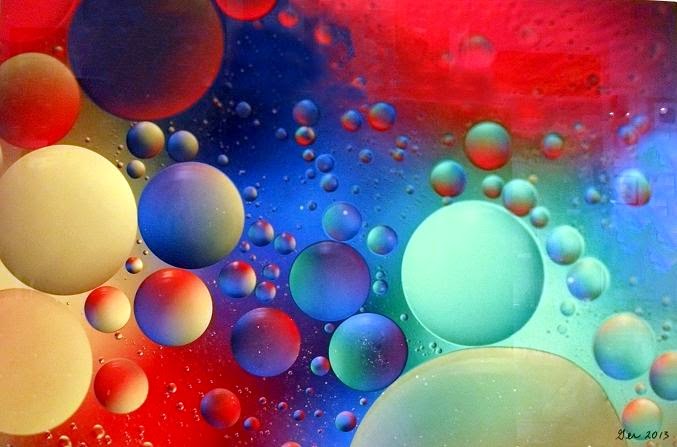 "Oil on Water" by Garry Rose. Photography on Metal. 