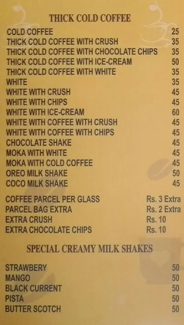 Kaivalya Cafe Katta menu 