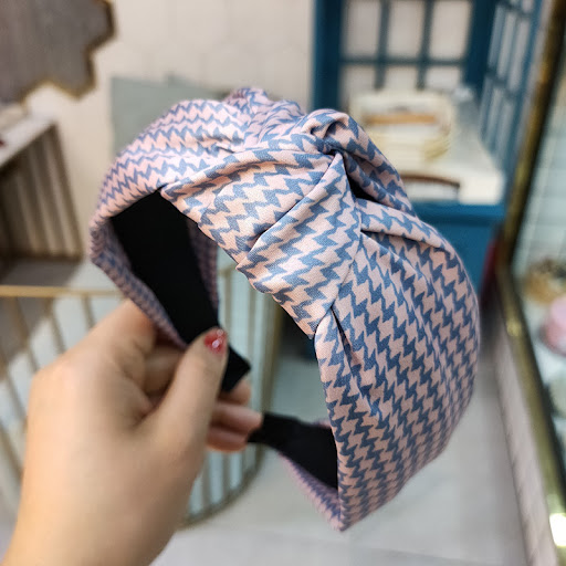 Title 1, Vintage Houndstooth Print Hairpin Headband adds...