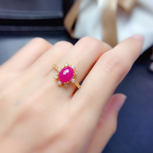Title 5, Crystal Natural Burmese Ruby Set Ring Pendant. ...