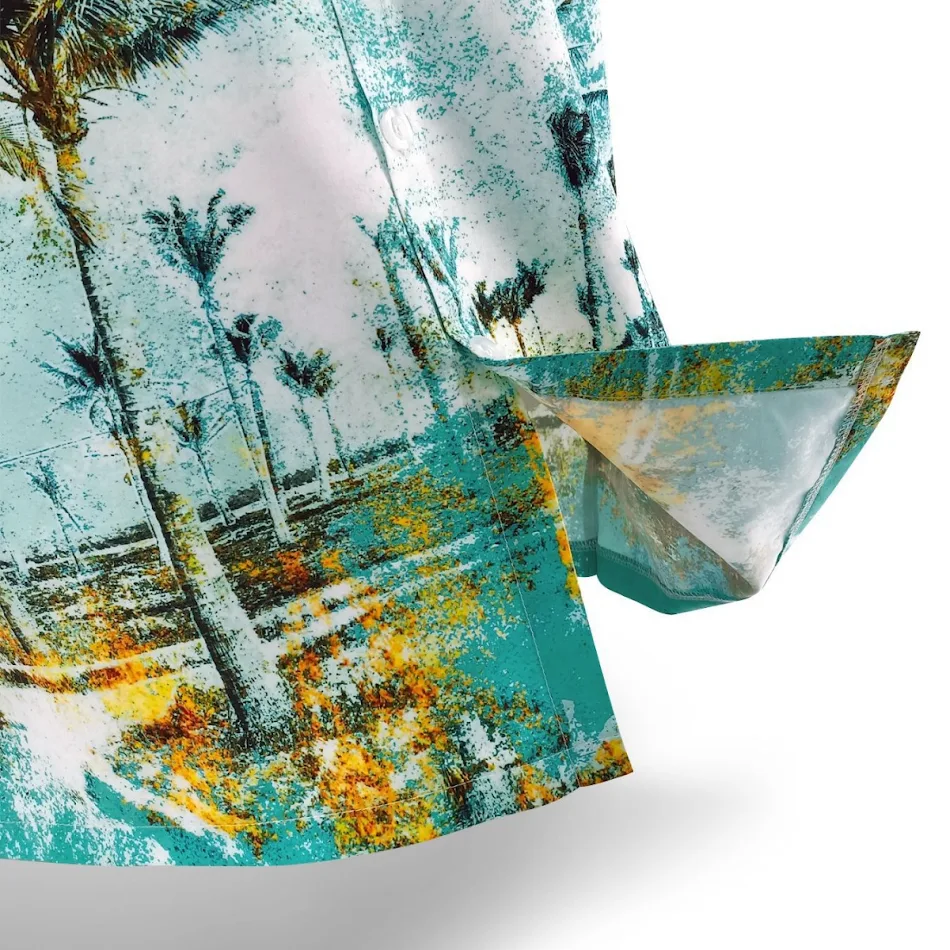 Camisa Hawaiana para Hombre con Estampado de Coco Suelta Disfruta la brisa tropical con esta camisa holgada, perfecta para un look relajado y fresco en verano.