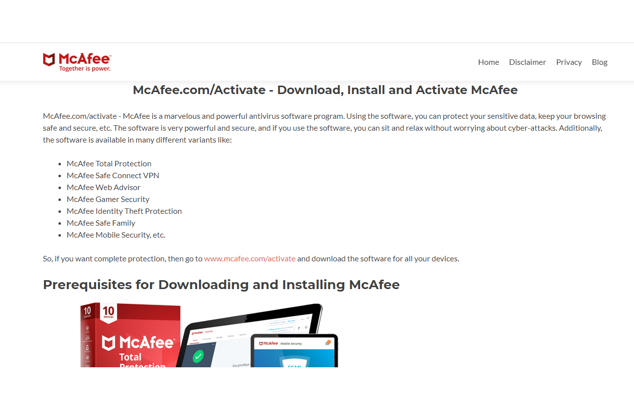 McAfee Activation Help Preview image 1