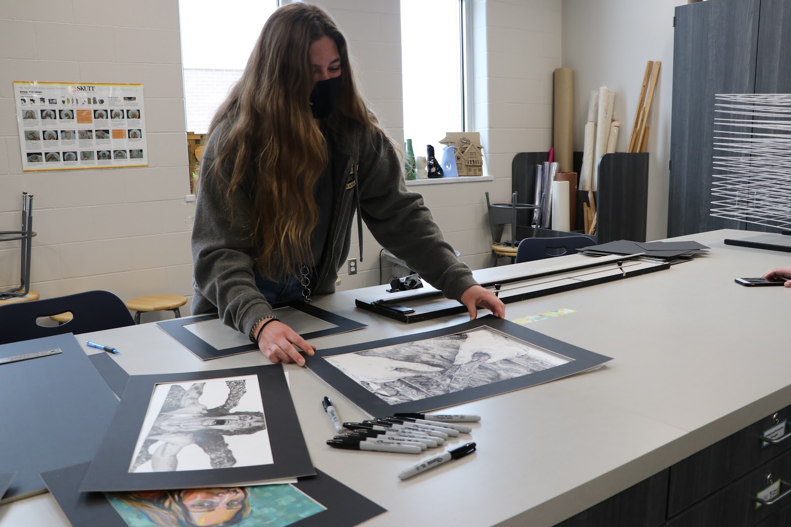 Art Studio Tables for Art School Mezzanine