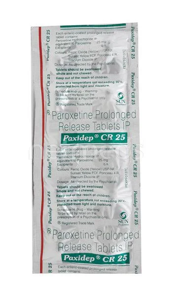 PAXIDEP CR 25MG TAB 10'S