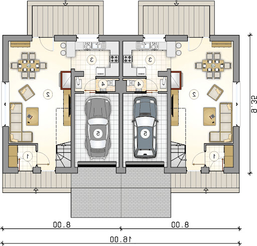 Double House - Rzut parteru