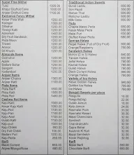 Regal Sweets menu 1