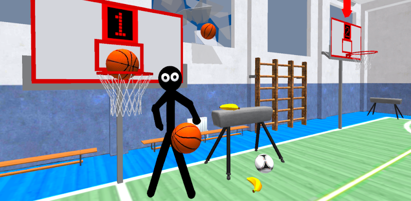 Stickman Neighbor. Basketball Basics Teacher 3D