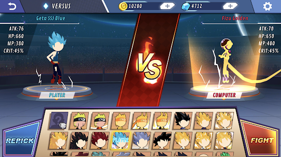 StickDragon Warriors - Stickman Fighter Z Battle 1.0 APK + Мод (Unlimited money) за Android