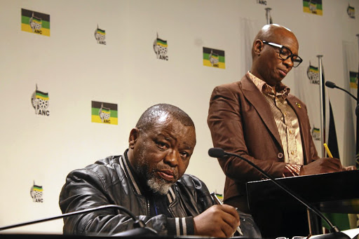 THE HEAT IS ON ANC secretary-general Gwede Mantashe and party spokesman Zizi Kodwa brief the media on current ANC thinking.