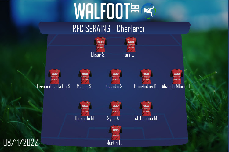 Composition RFC Seraing | RFC Seraing - Charleroi (08/11/2022)