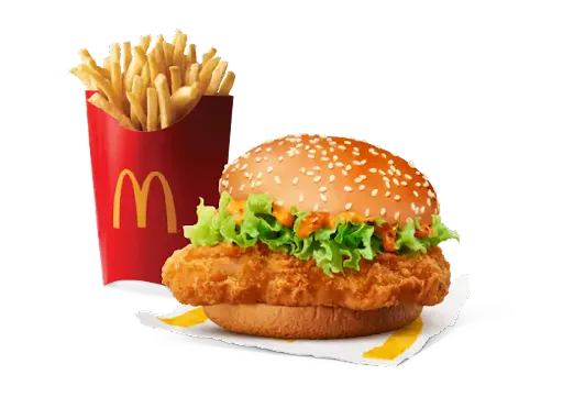 Piri Piri McSpicy Chicken Burger + Fries (L)