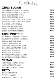 Go Zero - Guilt Free Ice Creams menu 1