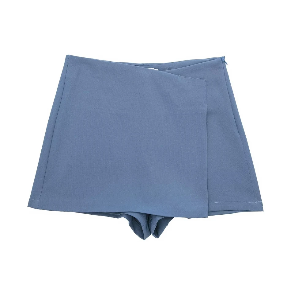Shorts asimmetrici a vita alta da donna, un capo versatile e alla moda per un look confortevole ed elegante in ogni occasione.