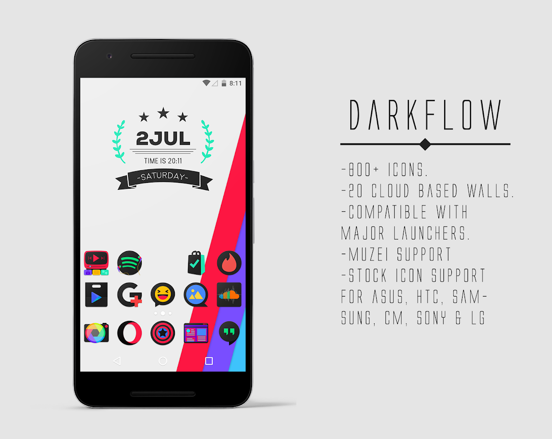    DarkFlow - Icon Pack- screenshot  