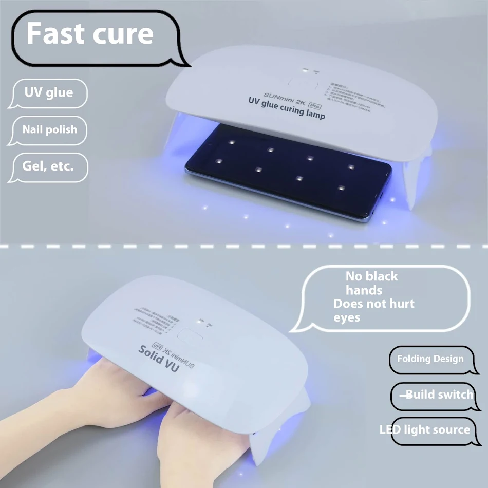 Brzo Sušenje UV Gel Laka Za Nokte Mobilni Telefon Folija LED Lampa za grejanje i fototerapiju, suši nokte.