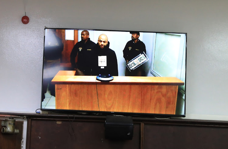 Murderer and rapist Thabo Bester appears virtually before the Bloemfontein magistrate's court.