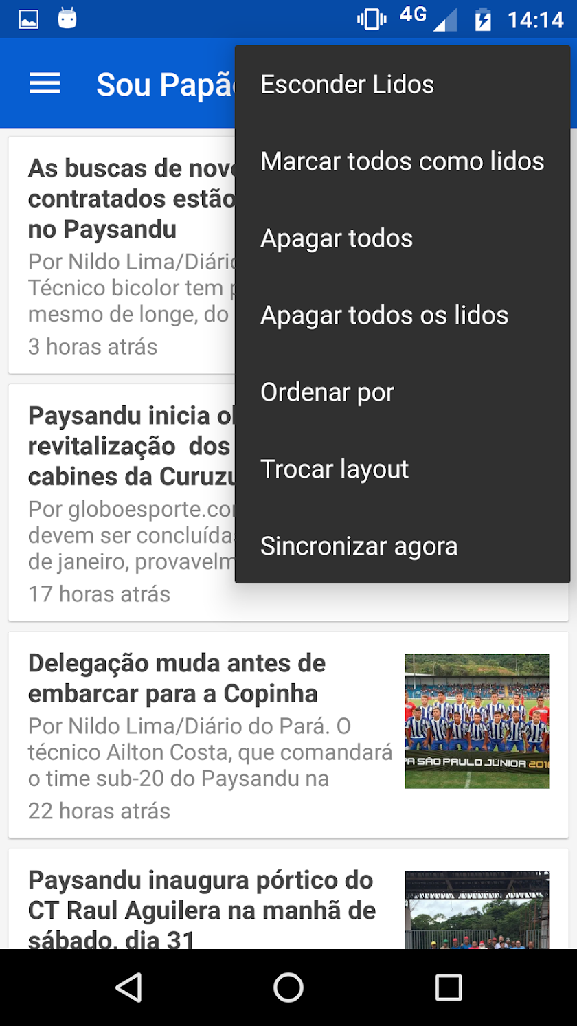 Notícias do Paysandu Papão Screen 3