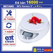 Cân Tiểu Ly Điện Tử Nhà Bếp Metamo Cao Cấp Định Lượng 1G - 10Kg, Cân Tiểu Li Mini Làm Bánh Độ Chính Xác Cao Kèm Pin