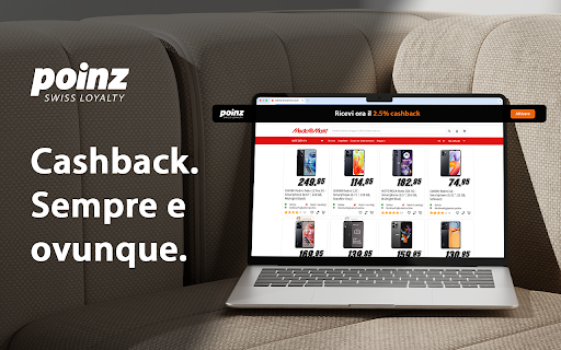 aiuto al cashback di poinz