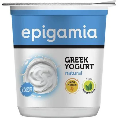 Epigamia Greek Yogurt - Natural, Low Fat - 400 gm