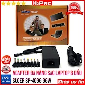 Adapter Đa Năng Sạc Laptop Suoer Sp - 4096 96W H2Pro Cao Cấp 8 Đầu Cắm (12V - 24V),Sạc Laptop Đa Năng 8 Đầu Suoer Chính Hãng