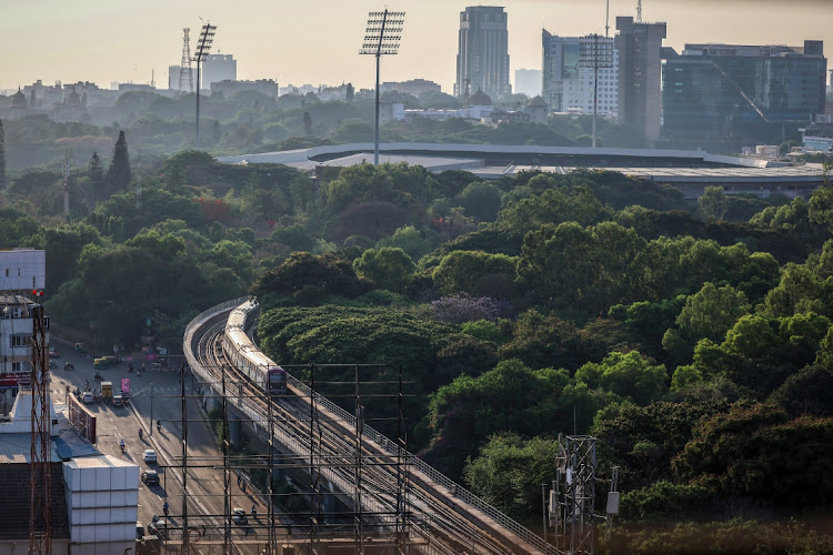 A train passes near Cubbon Park on April 27 2024 in Bengaluru, India. Picture: GETTY IMAGES/VALERIA MONGELLI