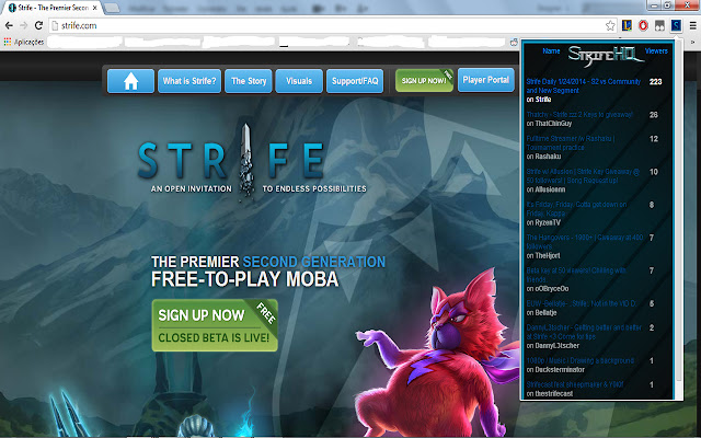 Strife Stream Browser!