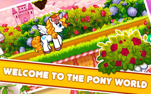 Run cute little pony race game