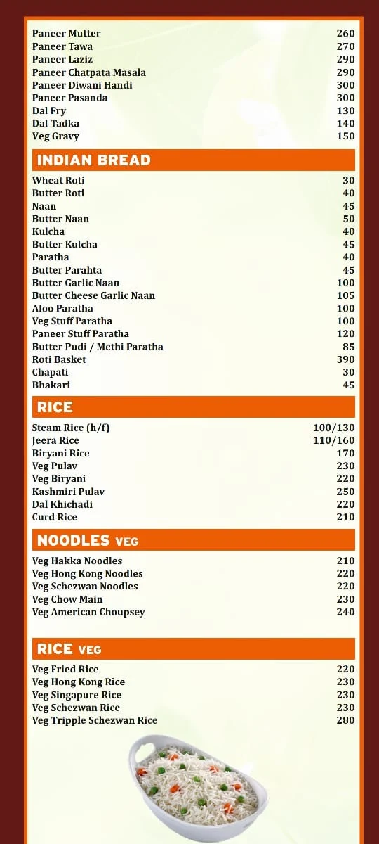 Buninda menu 