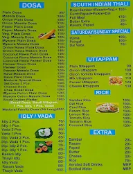 Madurai Meenakshi Bhawan menu 1