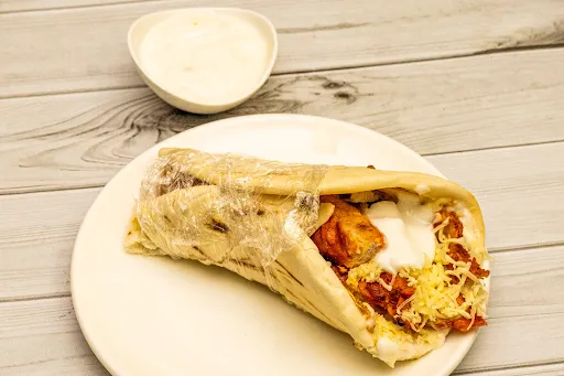 Open Chicken Cheese Shawarma