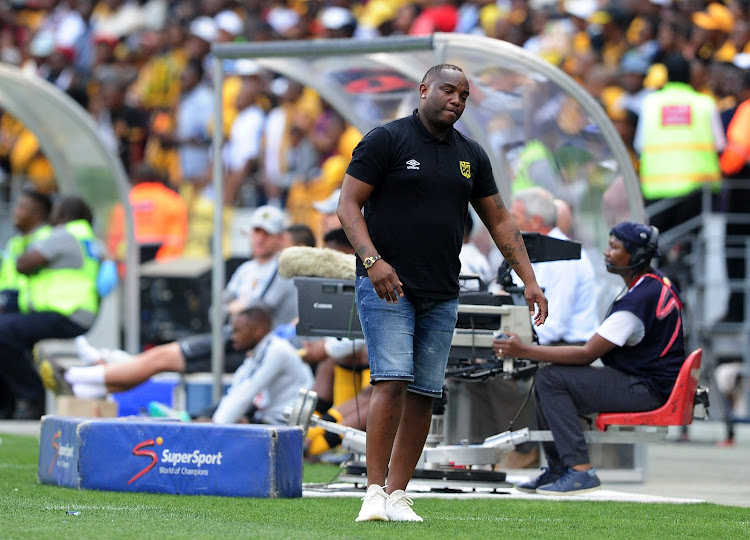 Cape Town City coach Benni McCarthy cuts a frustrated figure in his technical area.