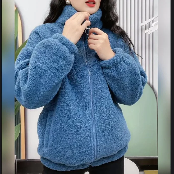 Abrigo grueso acolchado de terciopelo para mujer, cálido y elegante, ideal para el invierno. Disfruta de la comodidad y el estilo.