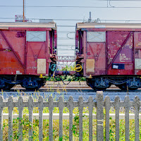 vagoni ferroviari in sosta di 