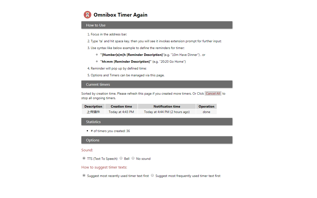 Omnibox Timer Again Preview image 0